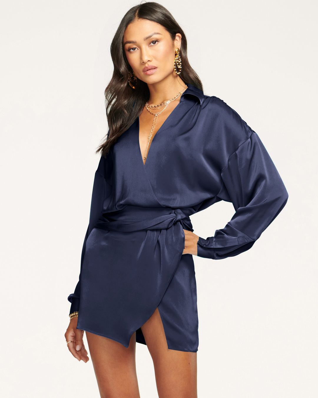 Jaymie Wrap Mini Dress #5