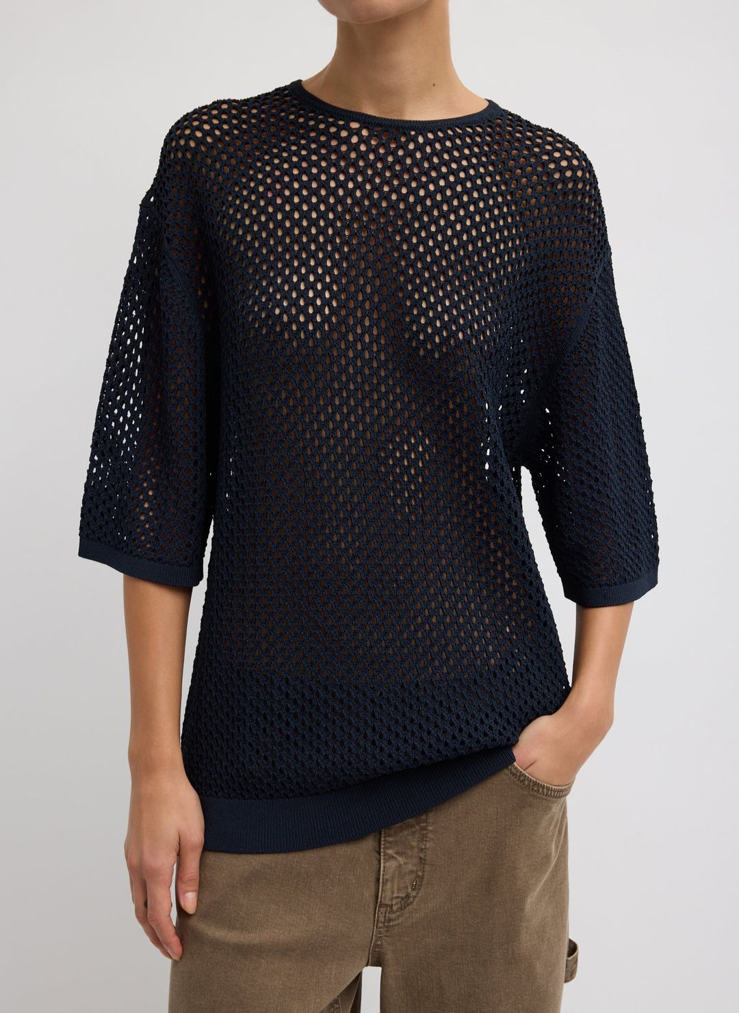 Crochet Netting Oversized Easy T-Shirt
