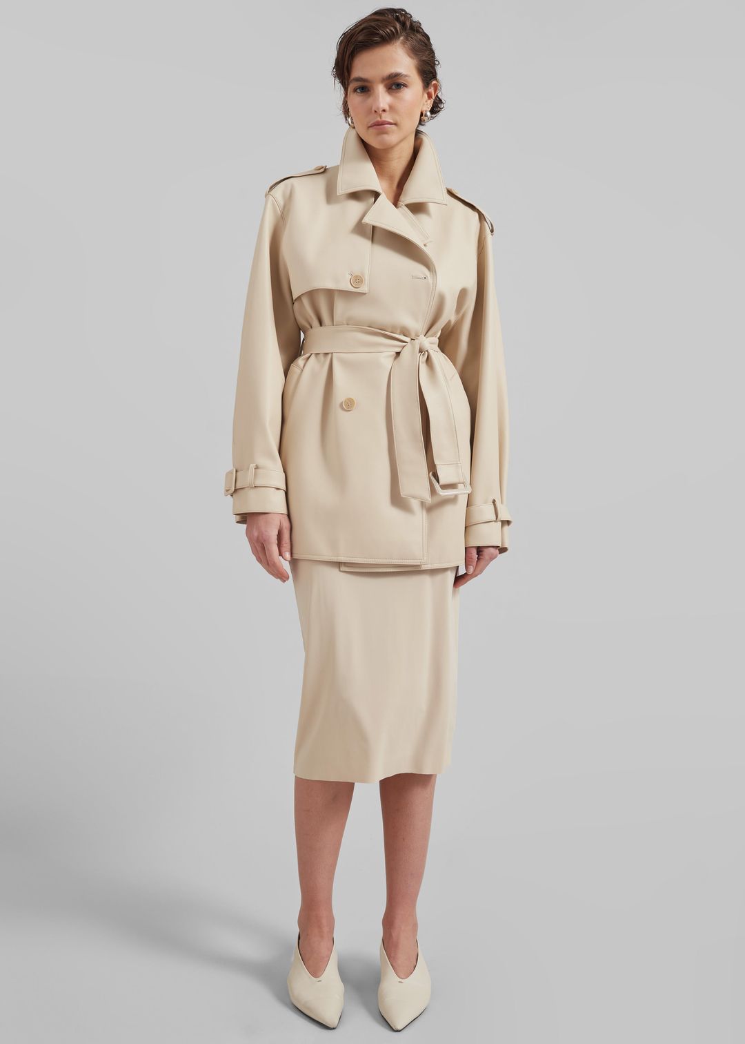 Viera Midi Skirt - Beige #3