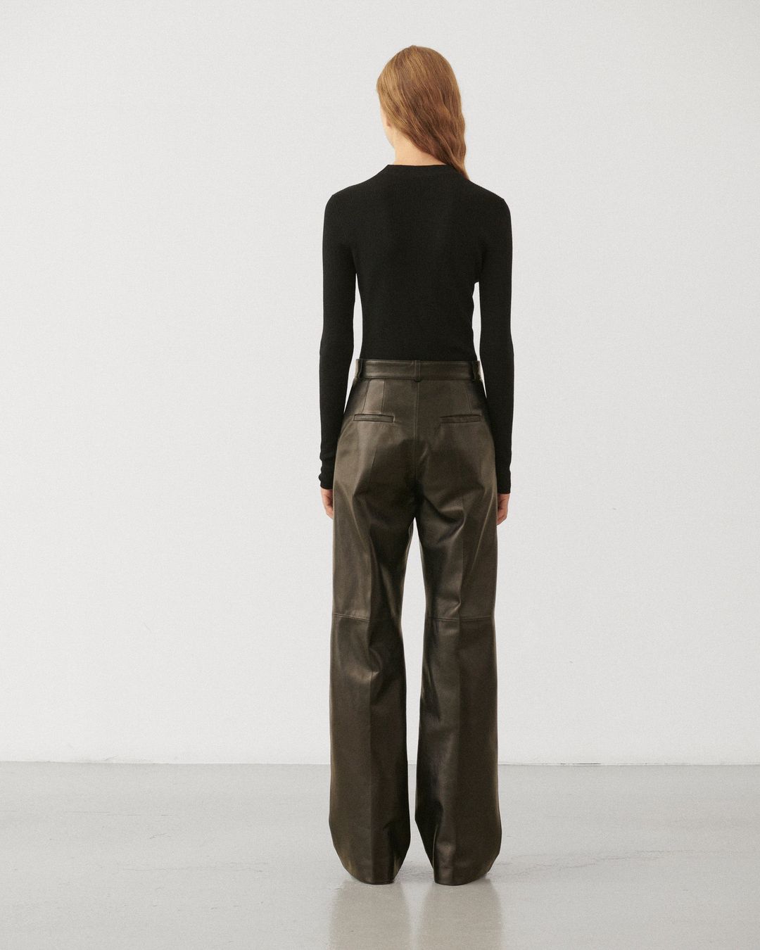 Audrey Trousers in Leather- Black #3