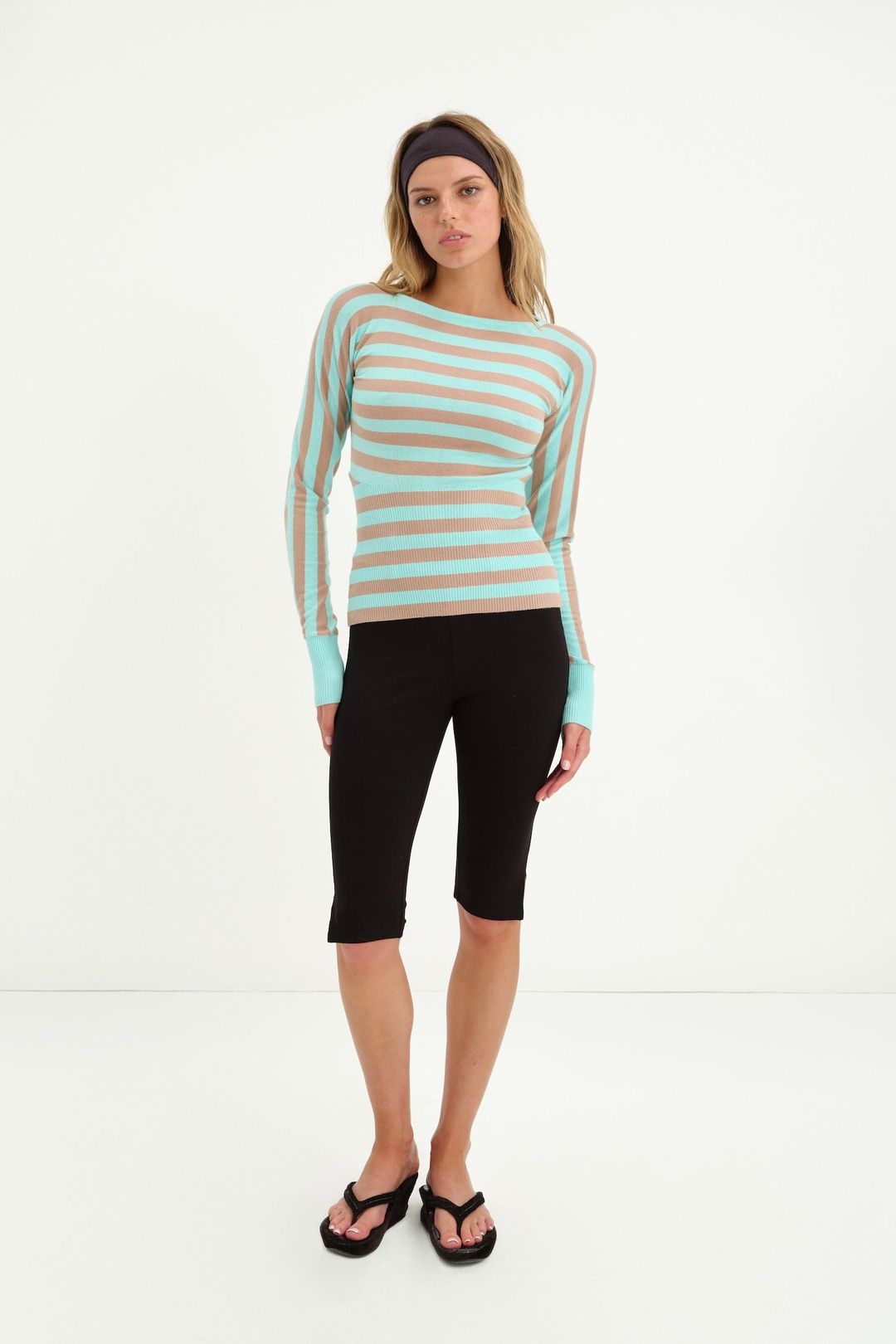 ODESSA TOP - TURQUOISE STRIPE #5