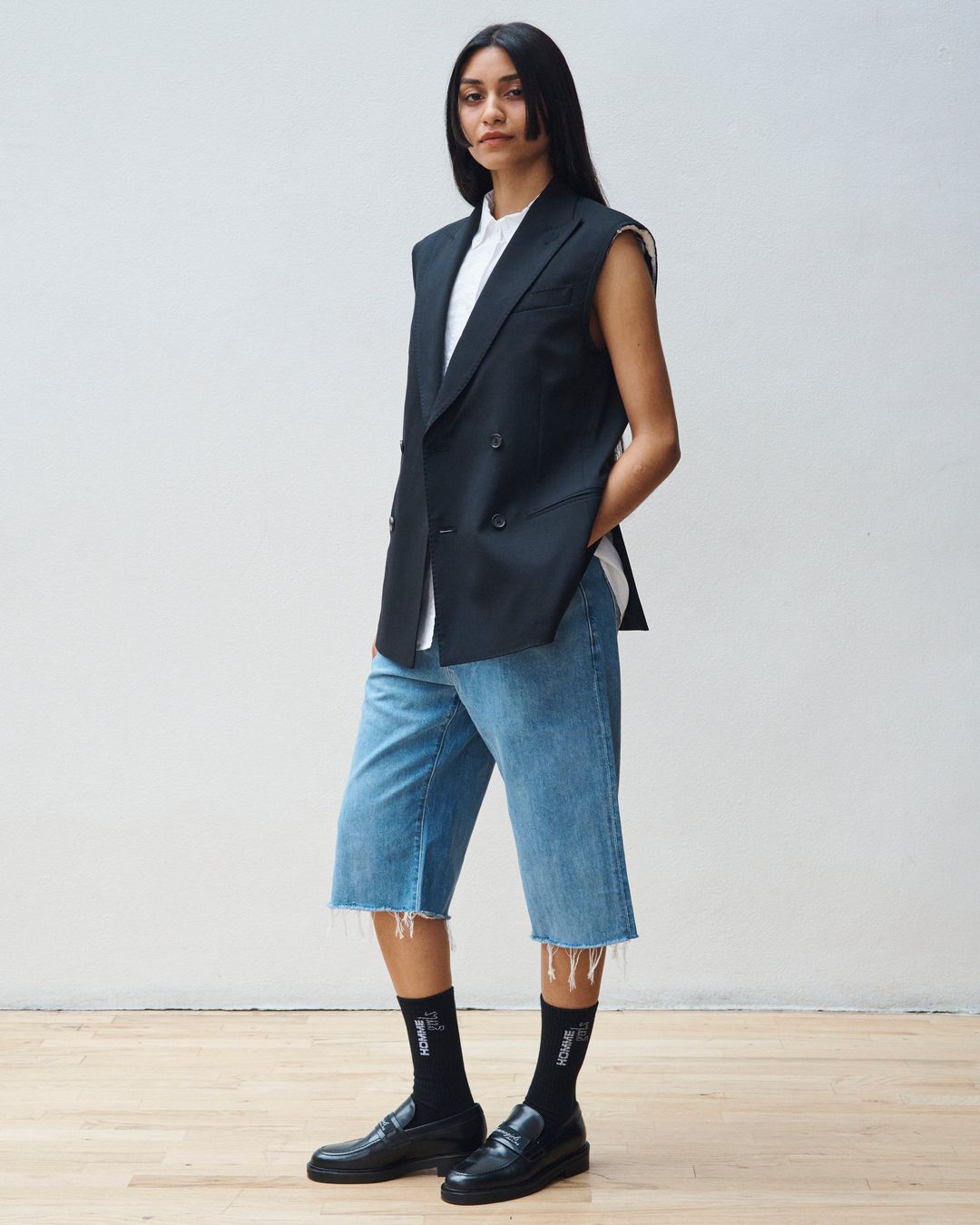 Cut Blazer Vest #5