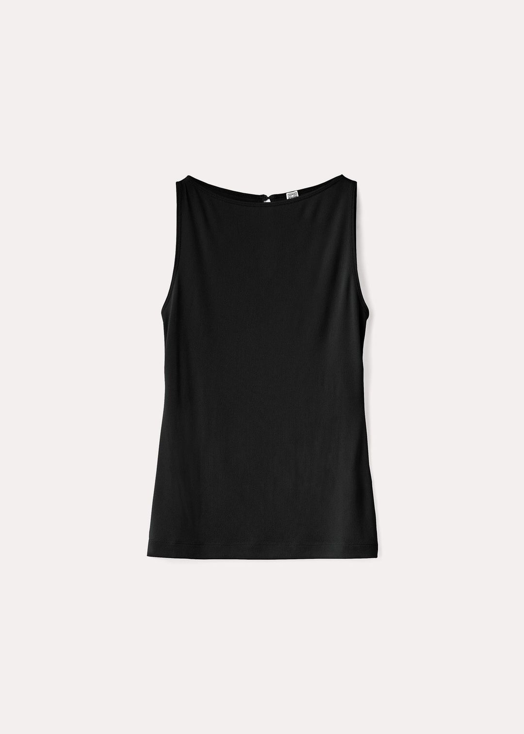 Sleeveless boat neck top black #7