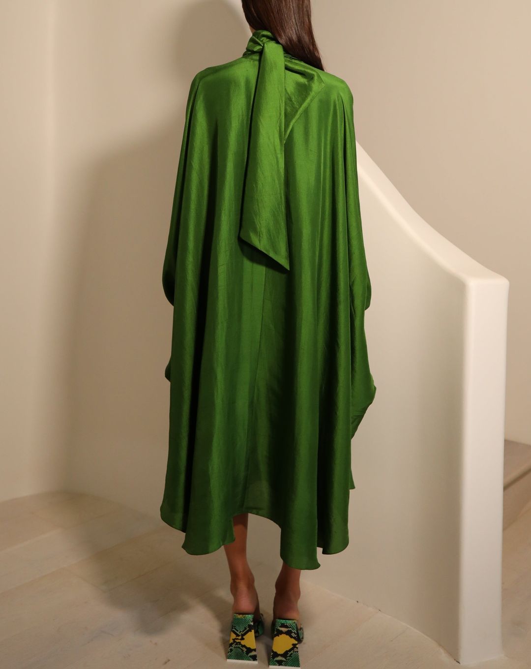 Emlyn Raw Silk Midi Dress #11