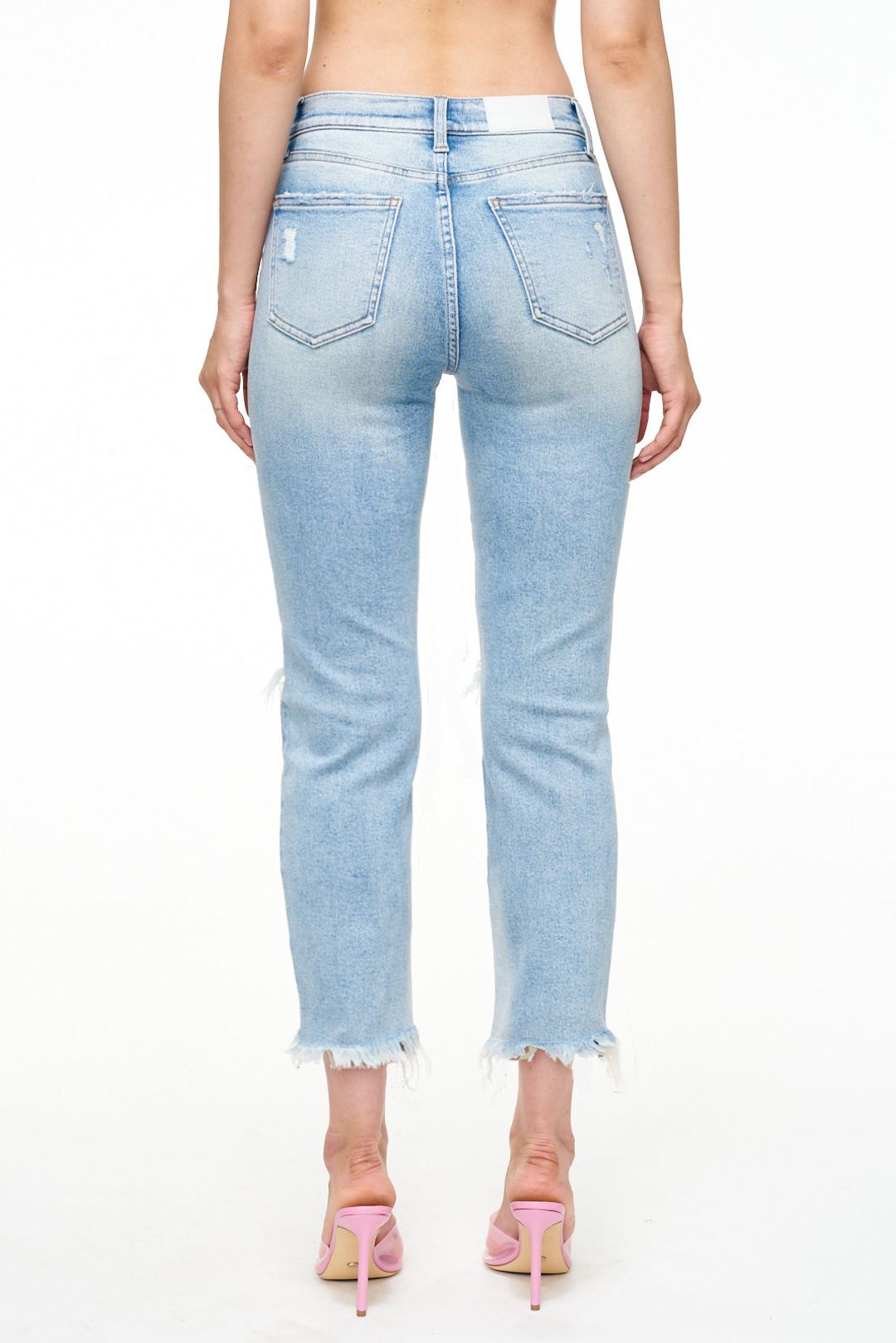 Monroe High Rise Slim Cigarette - Kauai Distressed #4