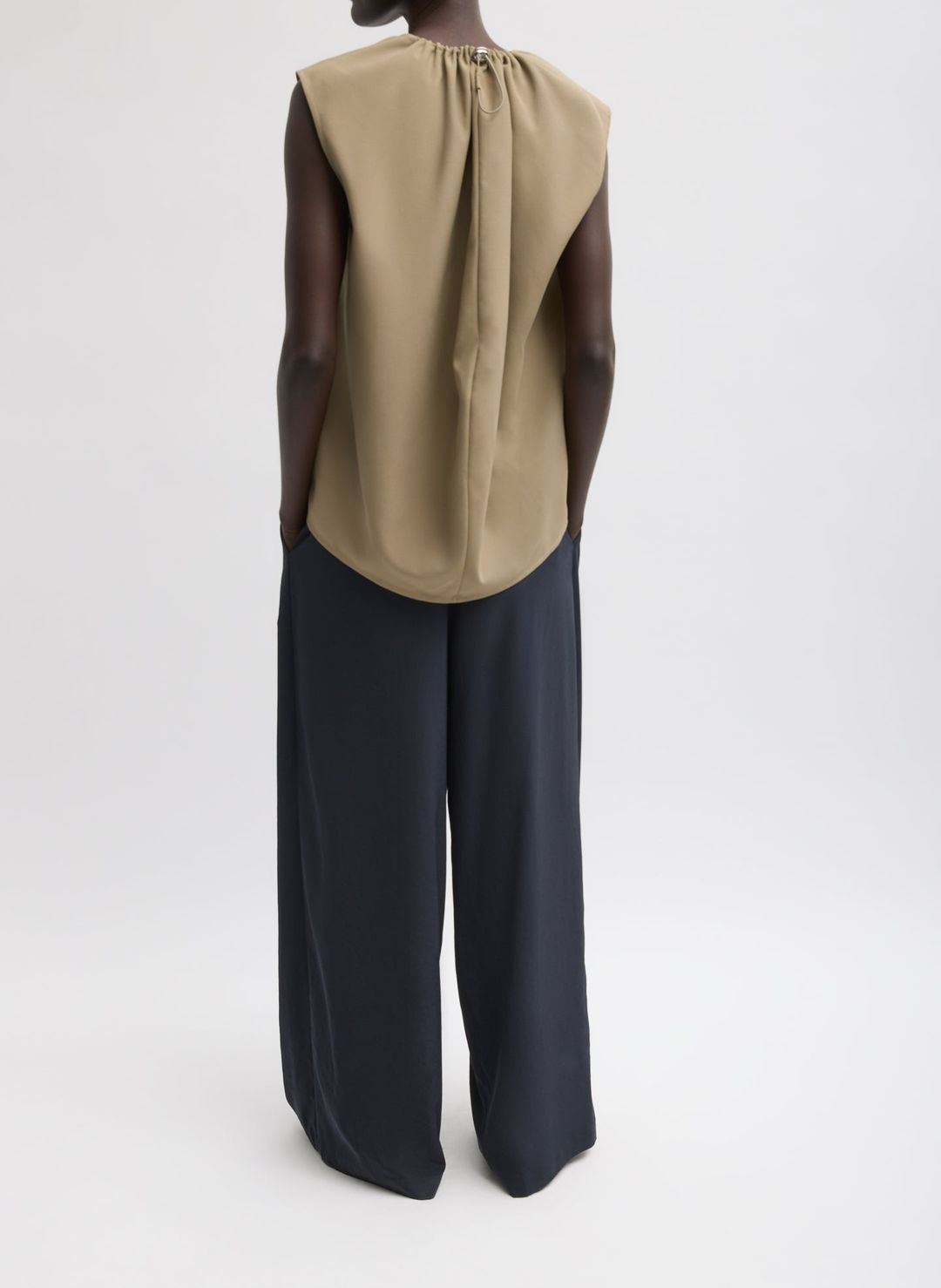 Lotte Nylon Shirred Neck Top #2