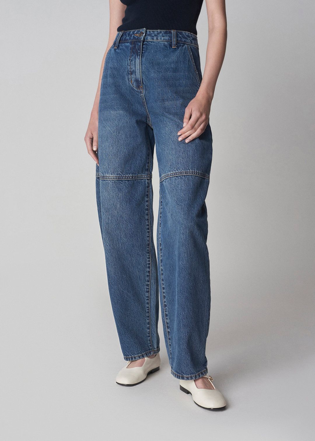 High Waist Balloon Pant in Denim - Indigo