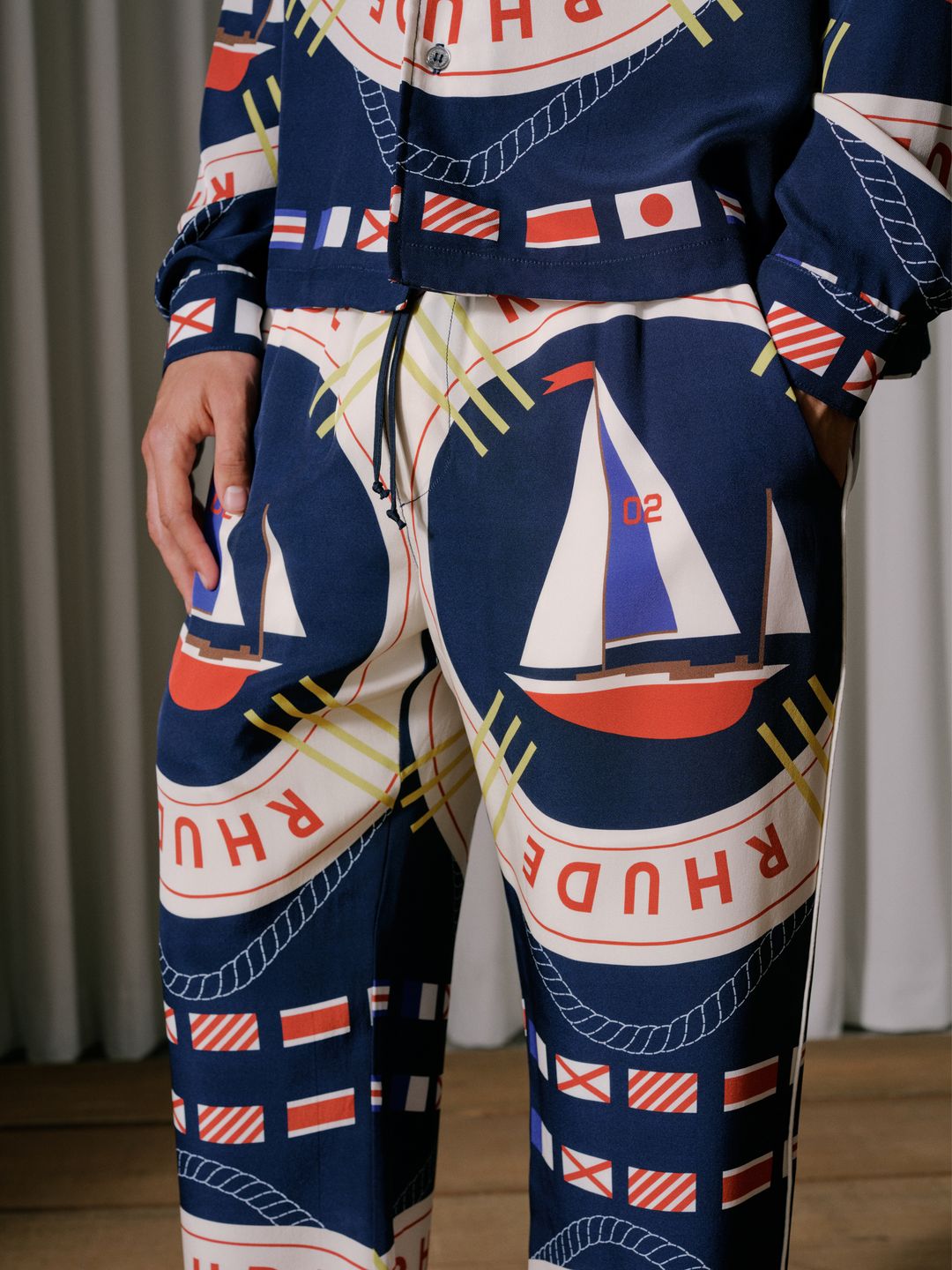 RHUDE FLAG SAIL SILK PANT #6