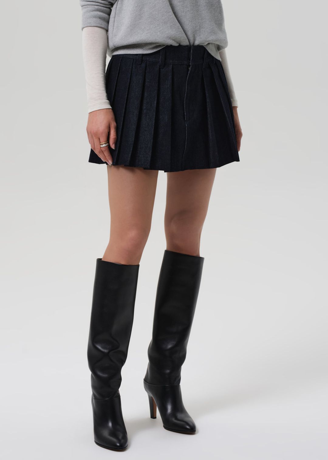 Pleated Mini Skirt in Juno #4