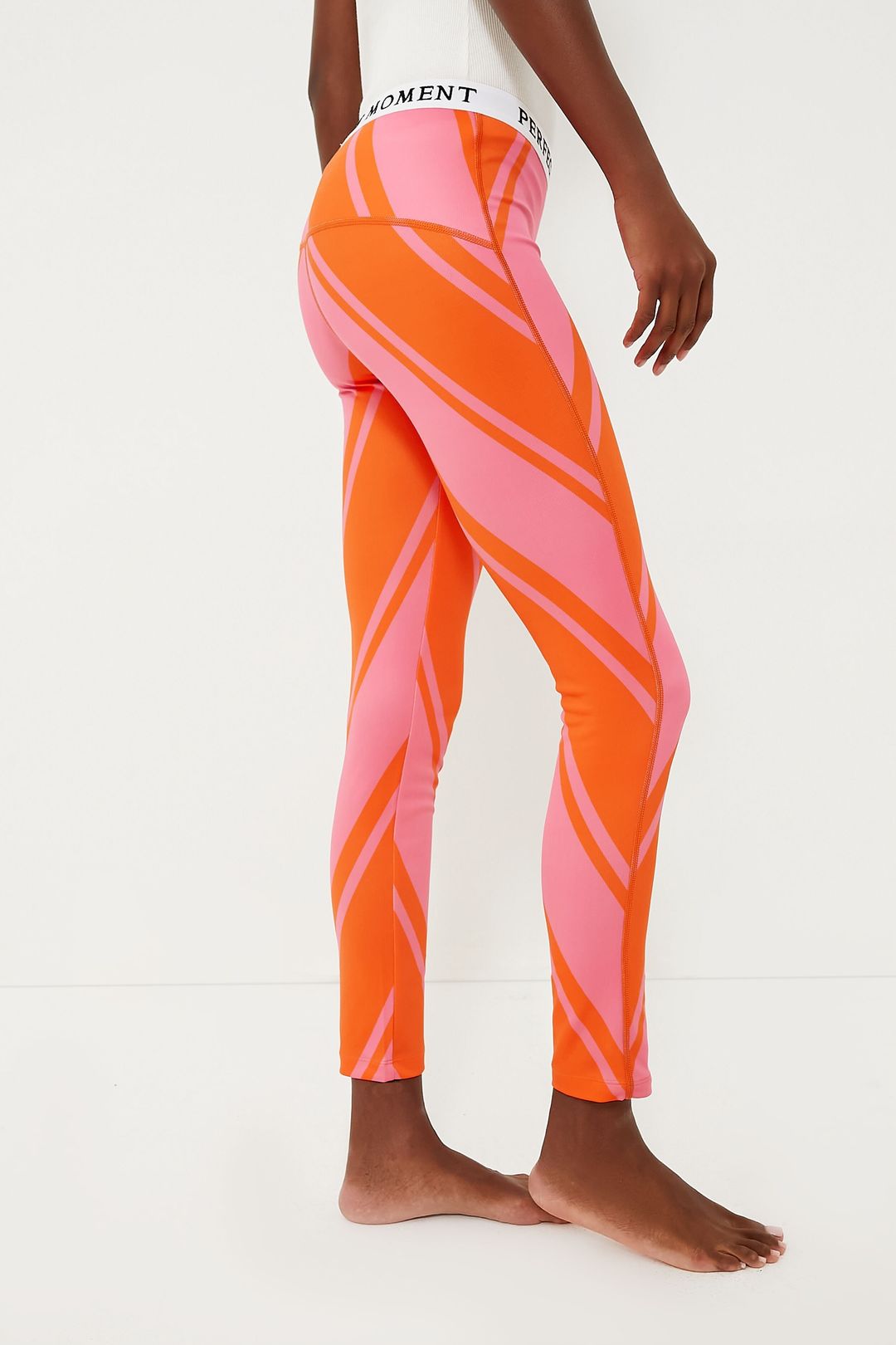 Azalea Pink and Orange Chevron Print Thermal Pant #3