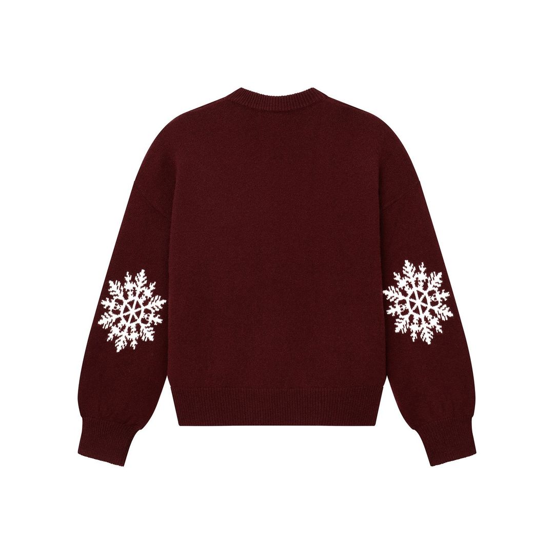 Cashmere Snowflake Crewneck Sweater #18