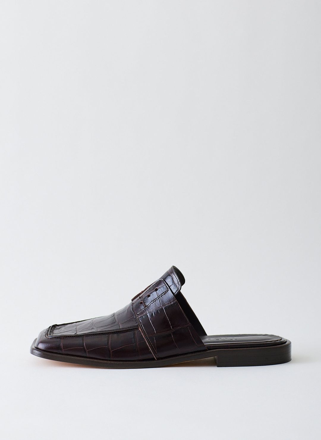 Croc Print Pedro Slide Square Toe Loafer
