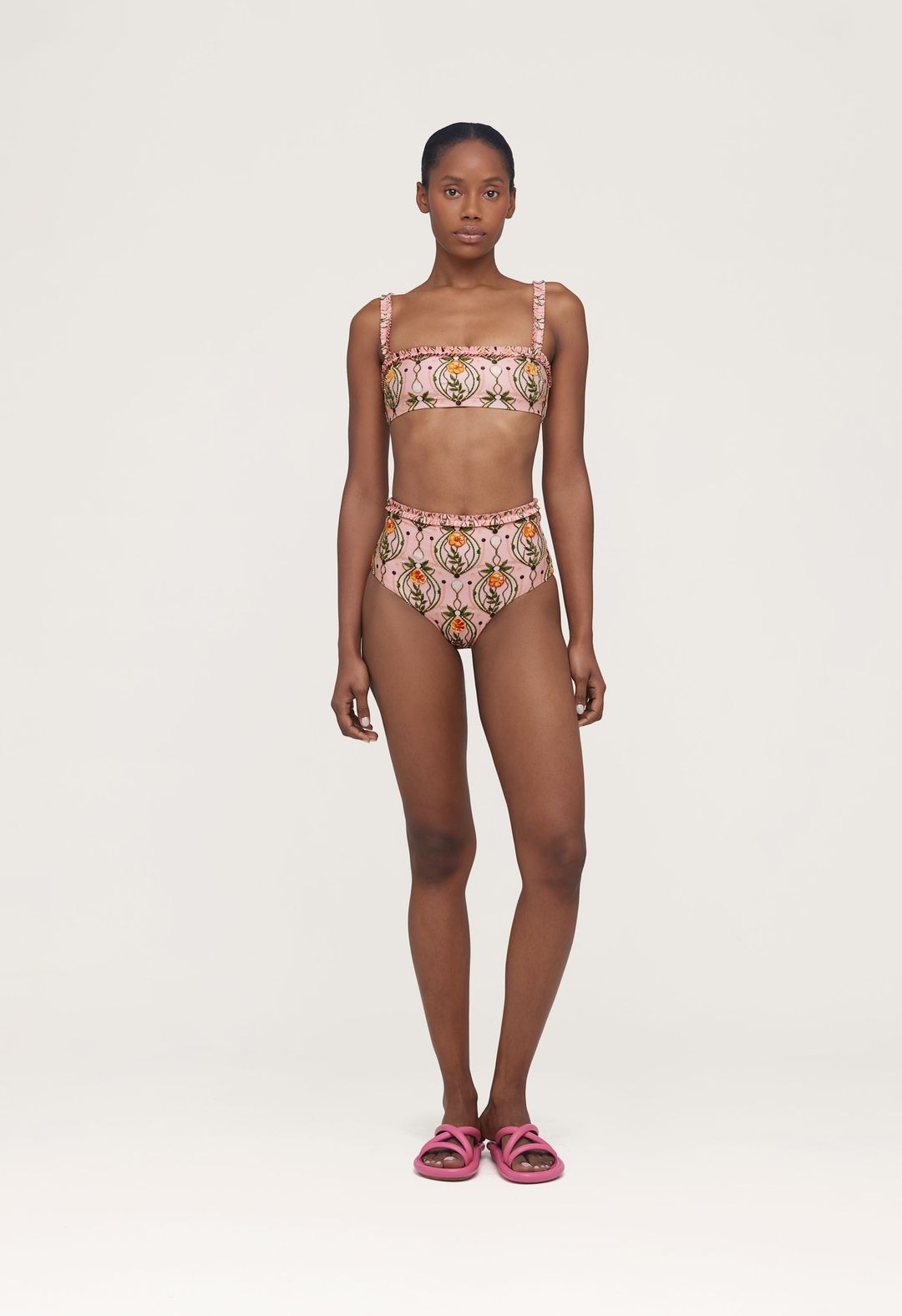 Nopal Lunar Hand-Embroidered Bikini Bottom