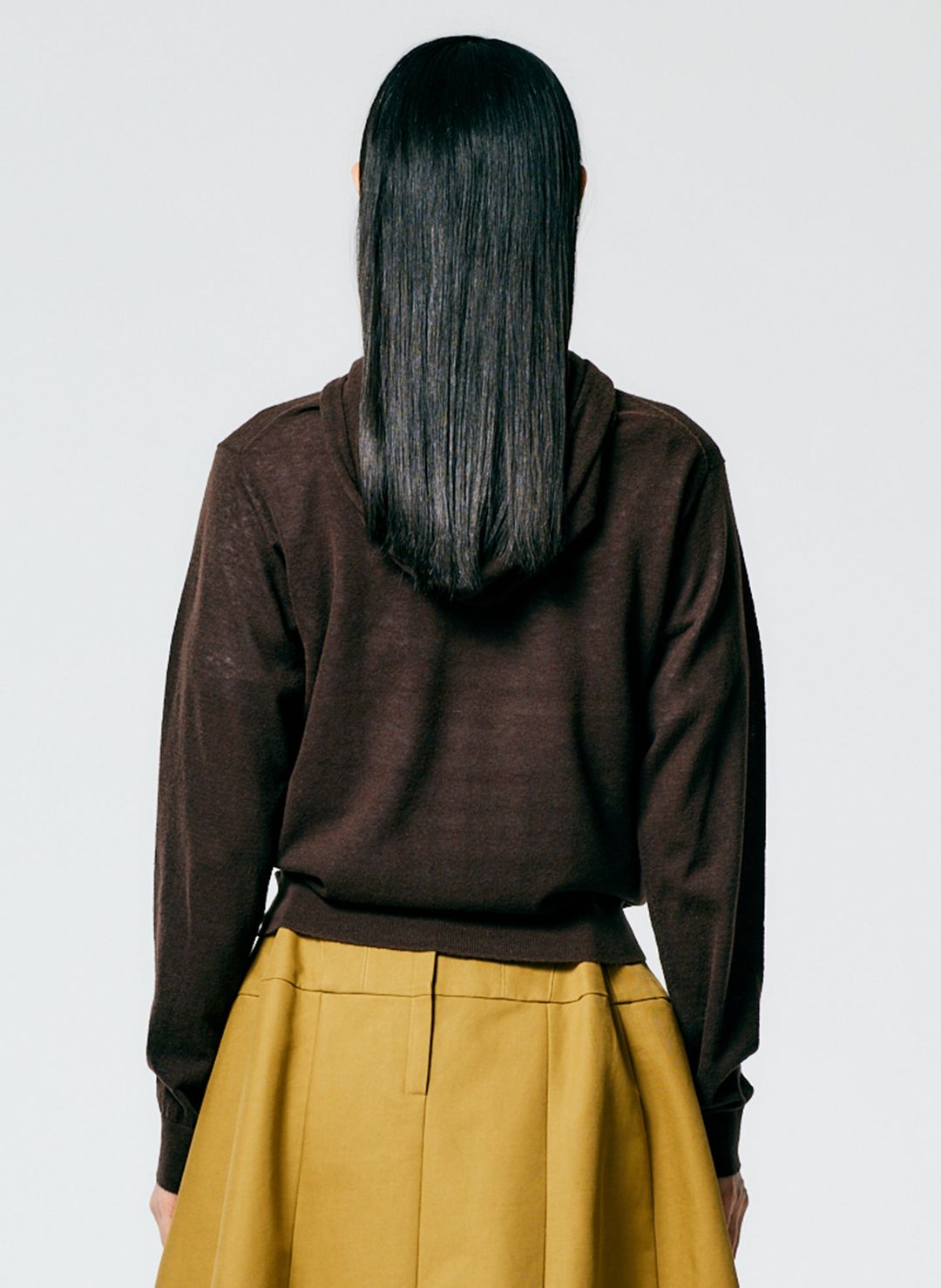 Skinlike Mercerized Wool Shrunken Hoodie #7