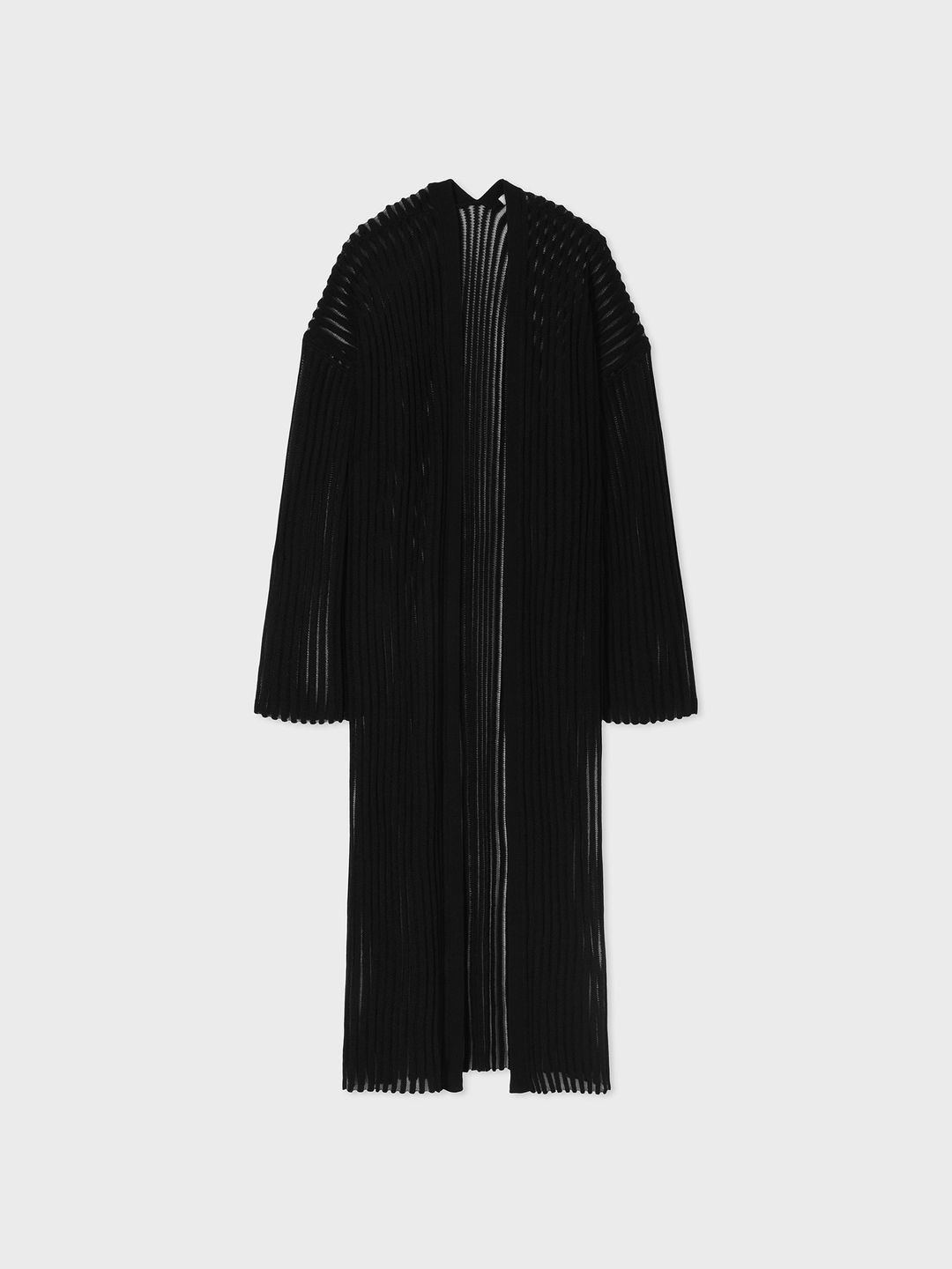 Midi Cardigan in Cashmere Silk - Black