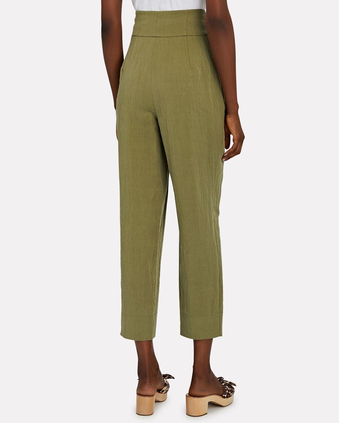 Pippa Straight-Leg Pants in Olive #5