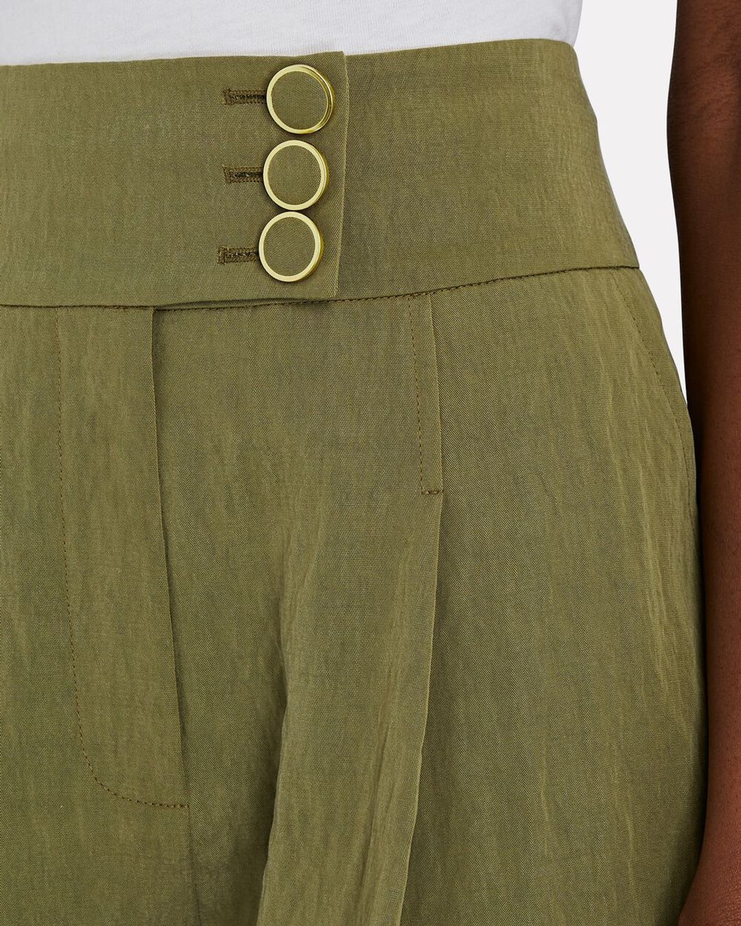 Pippa Straight-Leg Pants in Olive #6