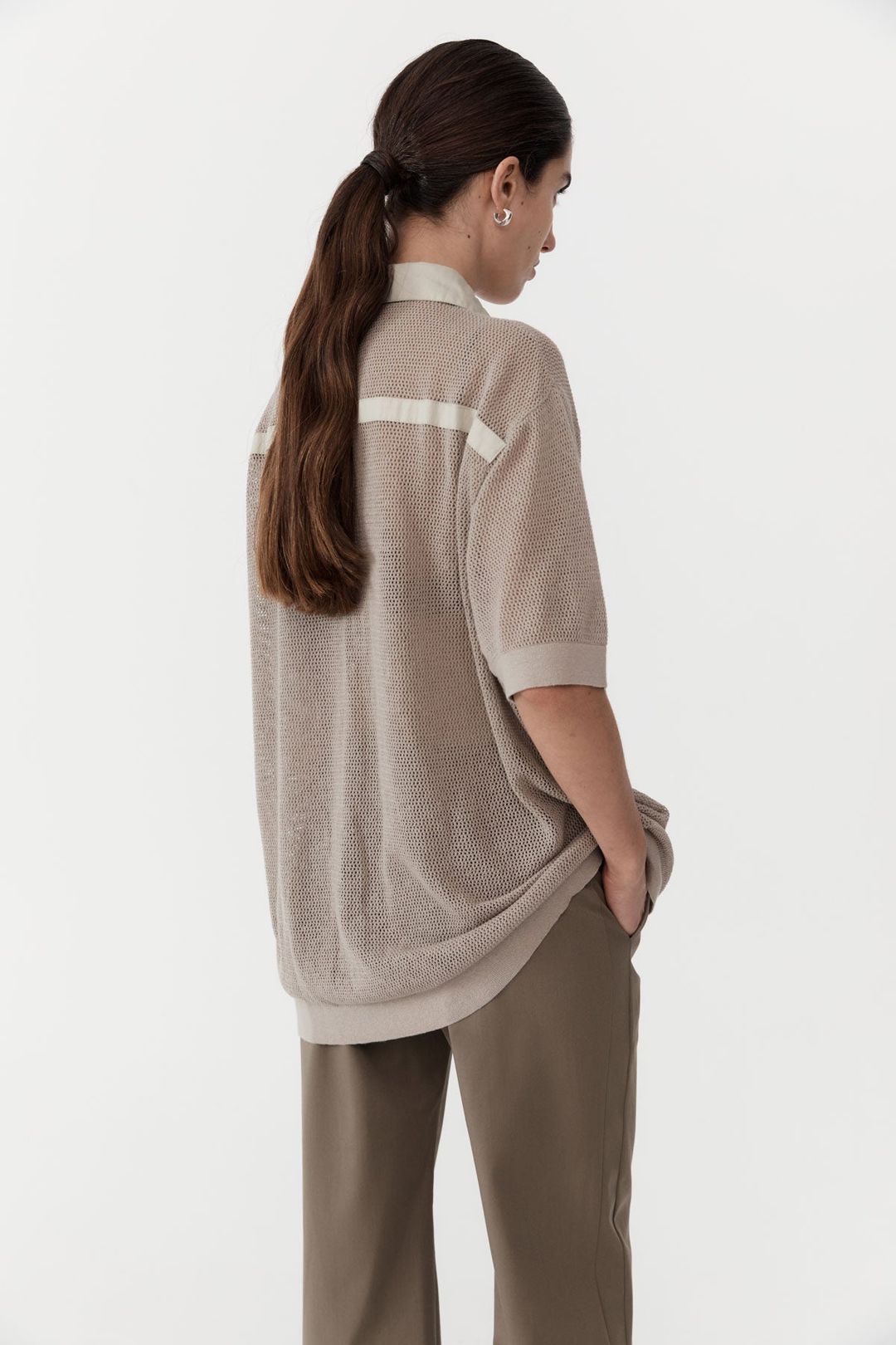 Mesh Short Sleeve Shirt - Fog #5