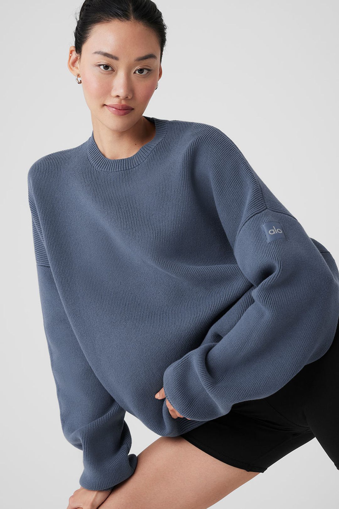Scholar Crew Neck Sweater - Bluestone #5