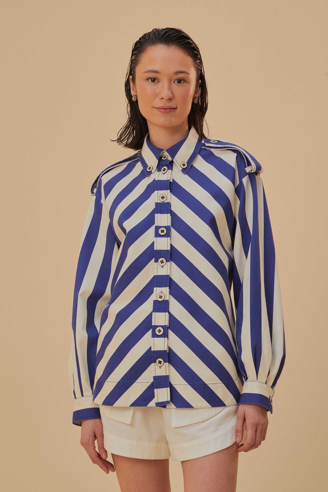 Blue Striped Long Sleeve Shirt