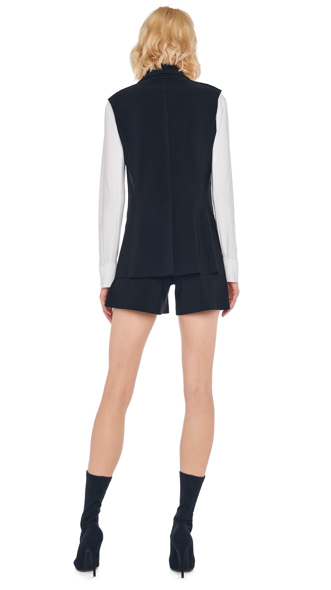 ELEPHANT PLEAT SHORT with SLEEVELESS SINGLE BREASTED JACKET #3