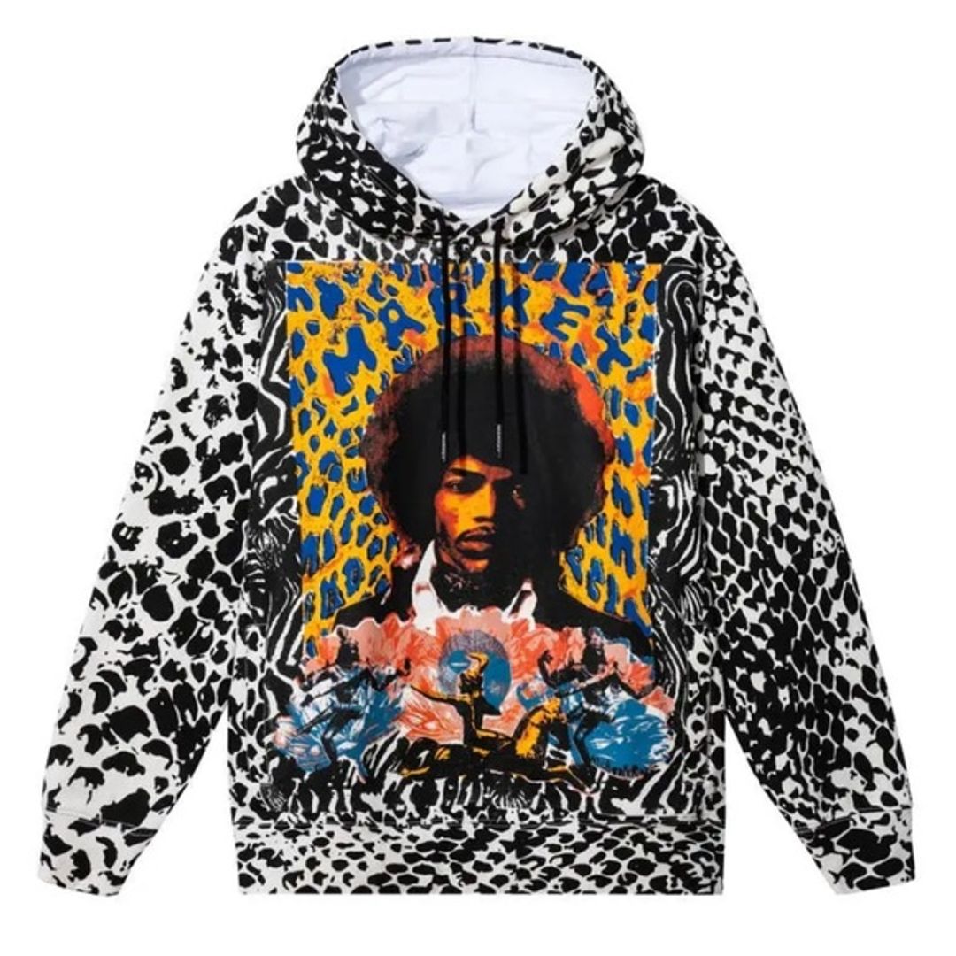 NEW Rare Jimi Hendrix for Market Collab AOP Hoodie