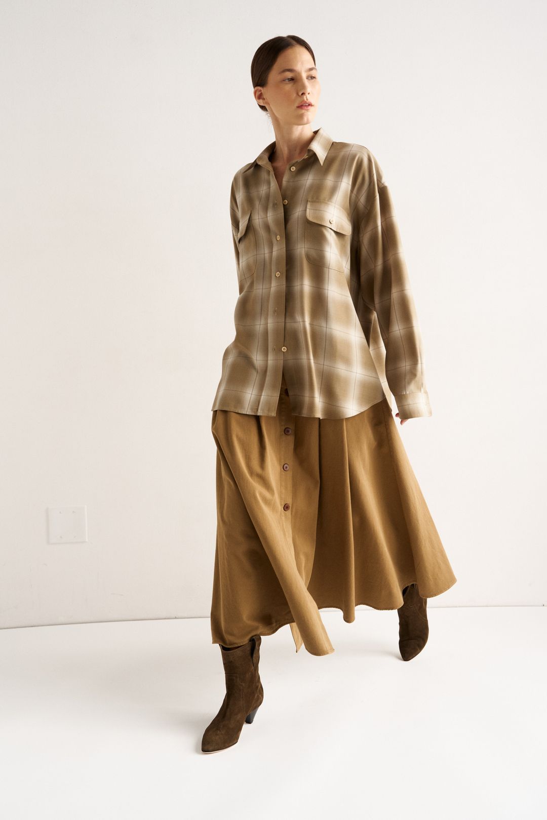 The Venetian Skirt in Camel #10