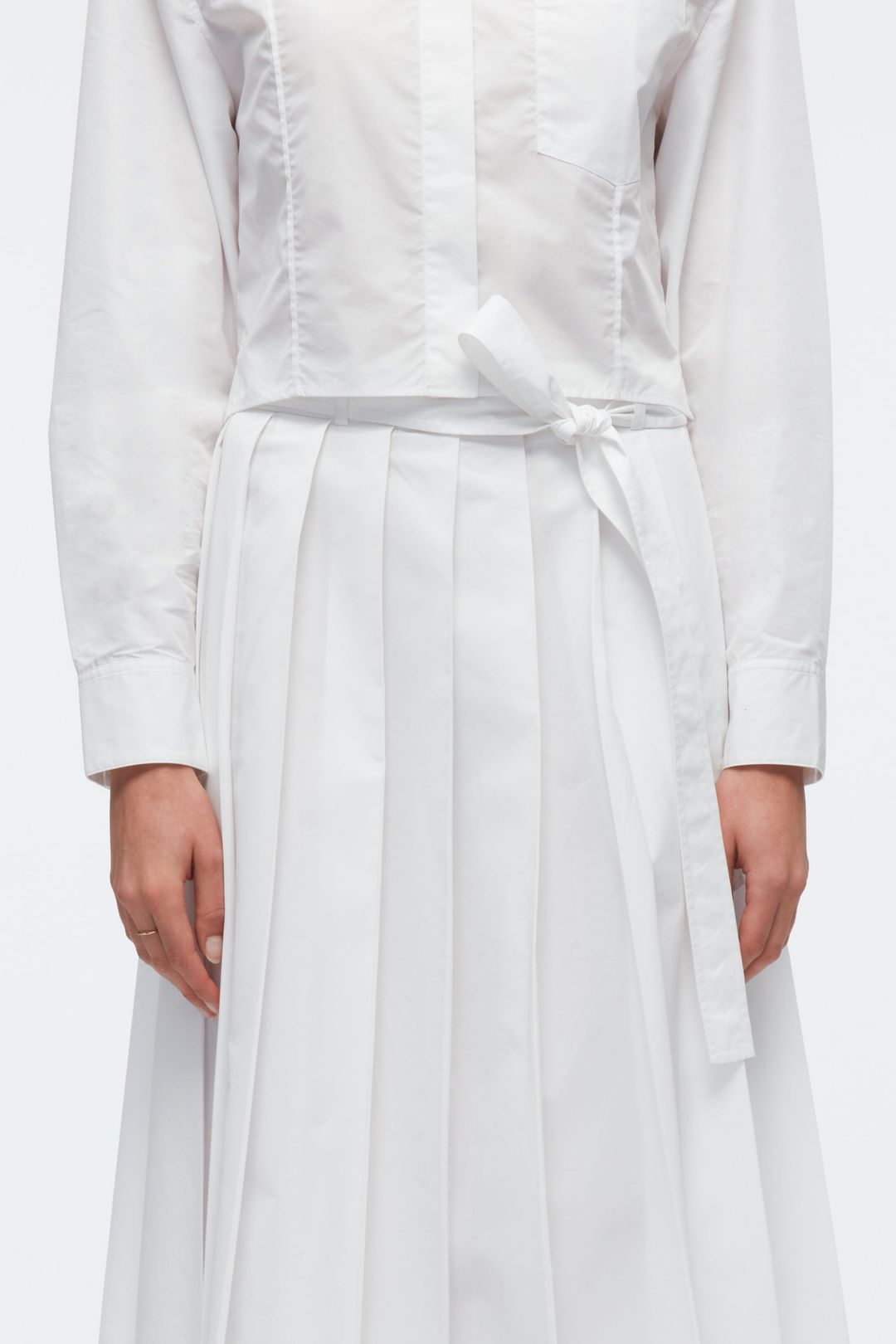 Knife Pleat Belted Skirt #14