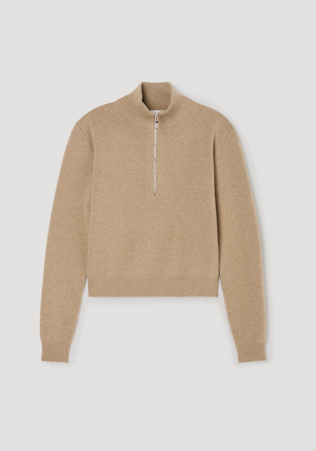 Zipped mouliné polo | camel #7