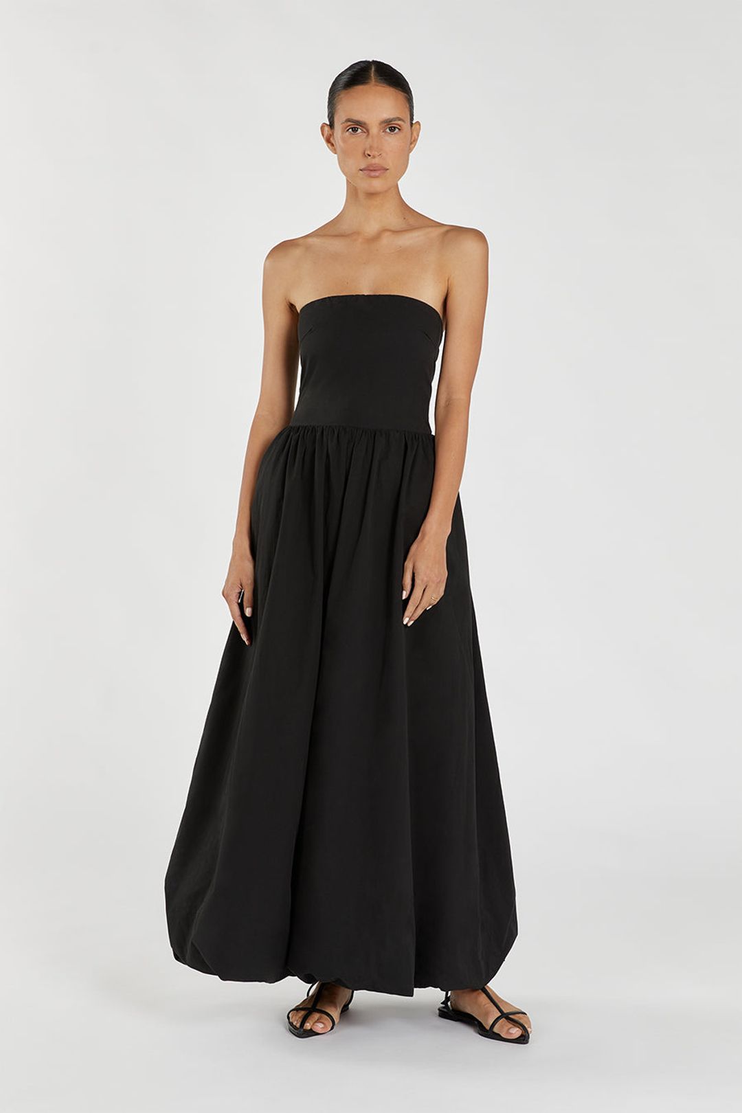 MONTY BLACK COTTON BUBBLE DRESS #6