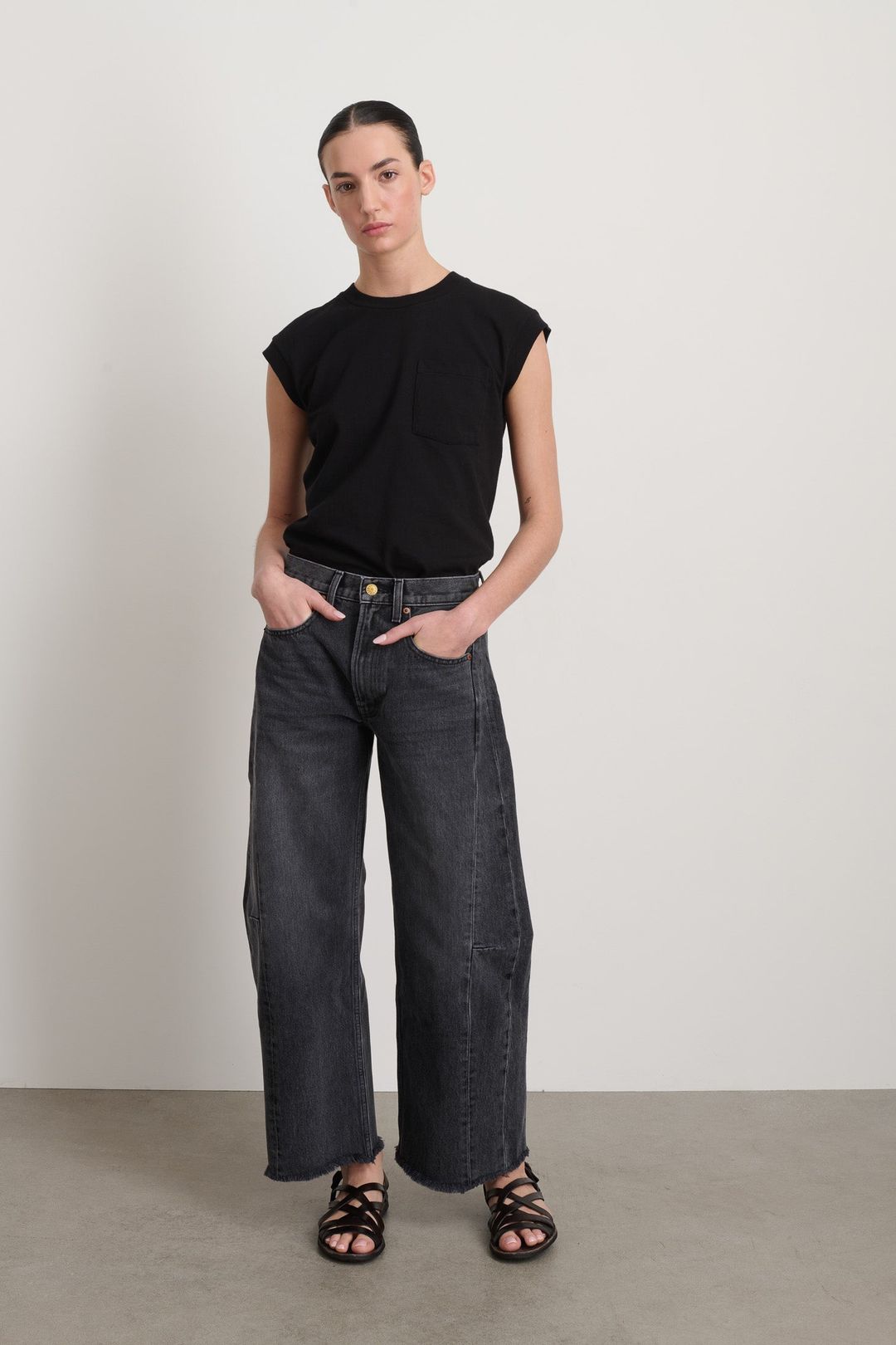 Lasso wide-leg cropped jeans #2