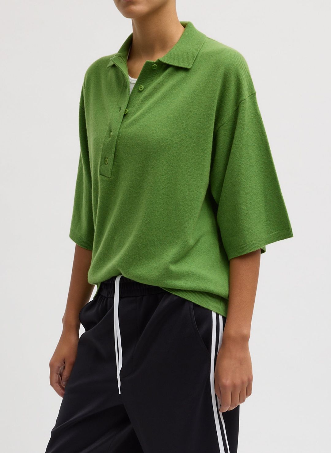 Washable Cashmere Oversized Easy Polo #2
