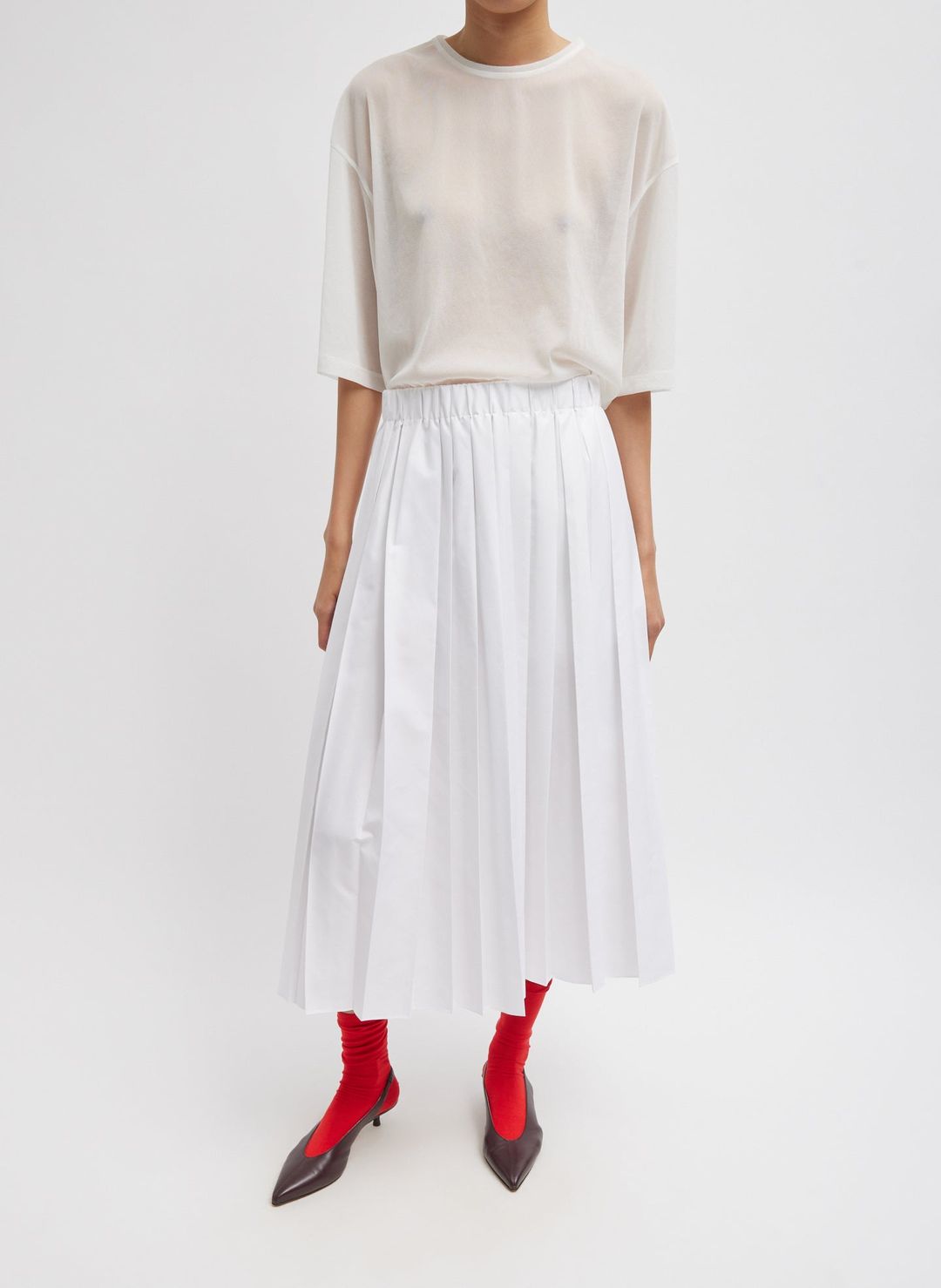 Nylon Pleated Pull On Skirt #8