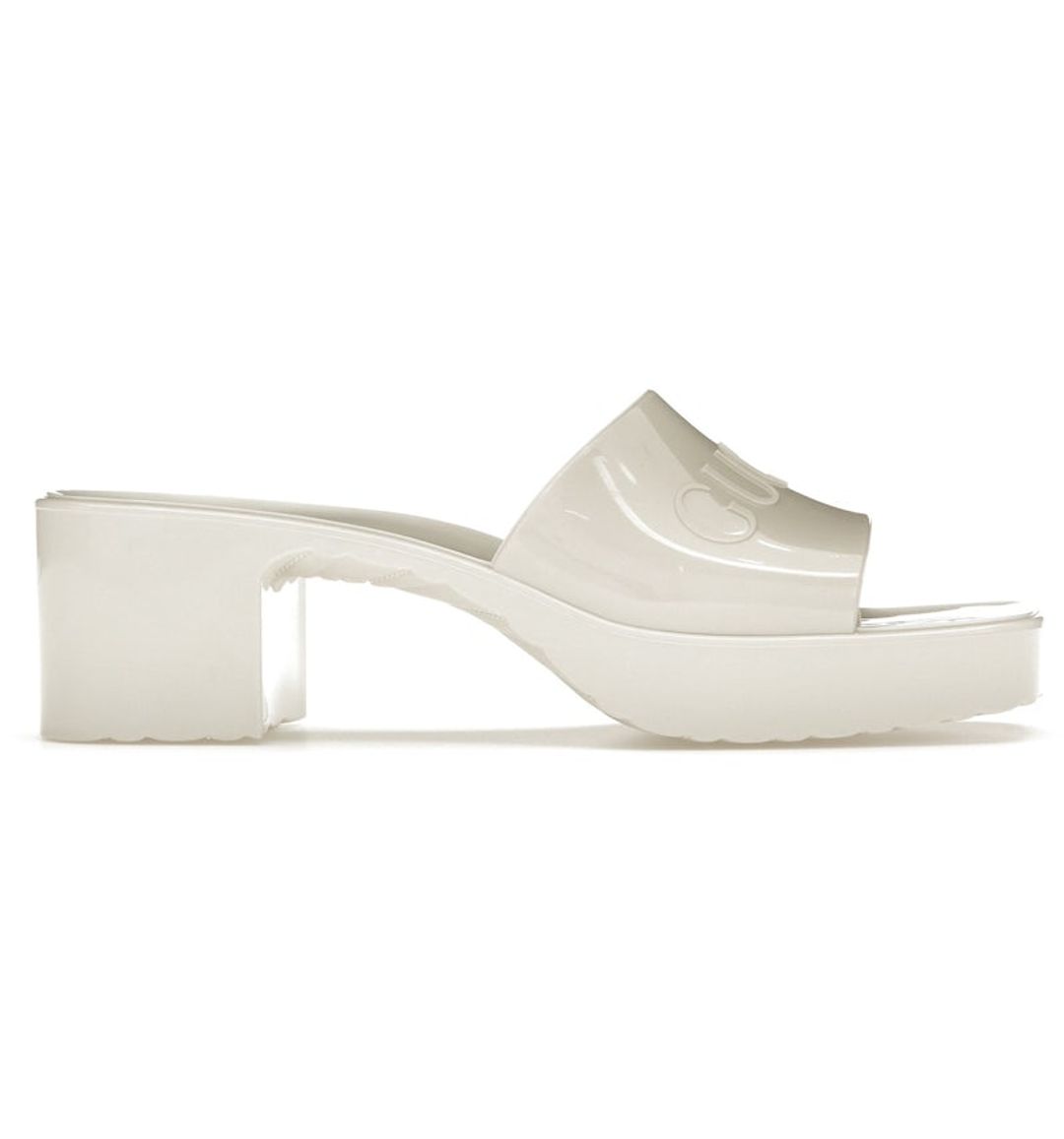60mm Slide Sandal White Rubber