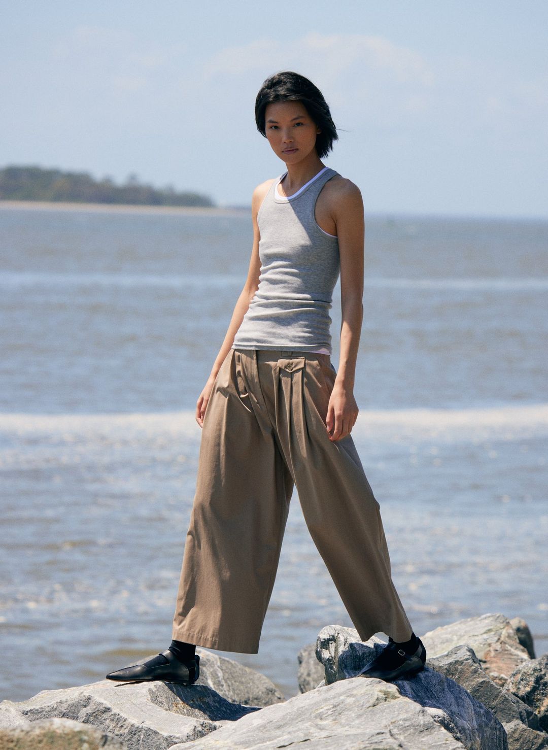 Bio Twill Triple Pleat Cropped Pant #2