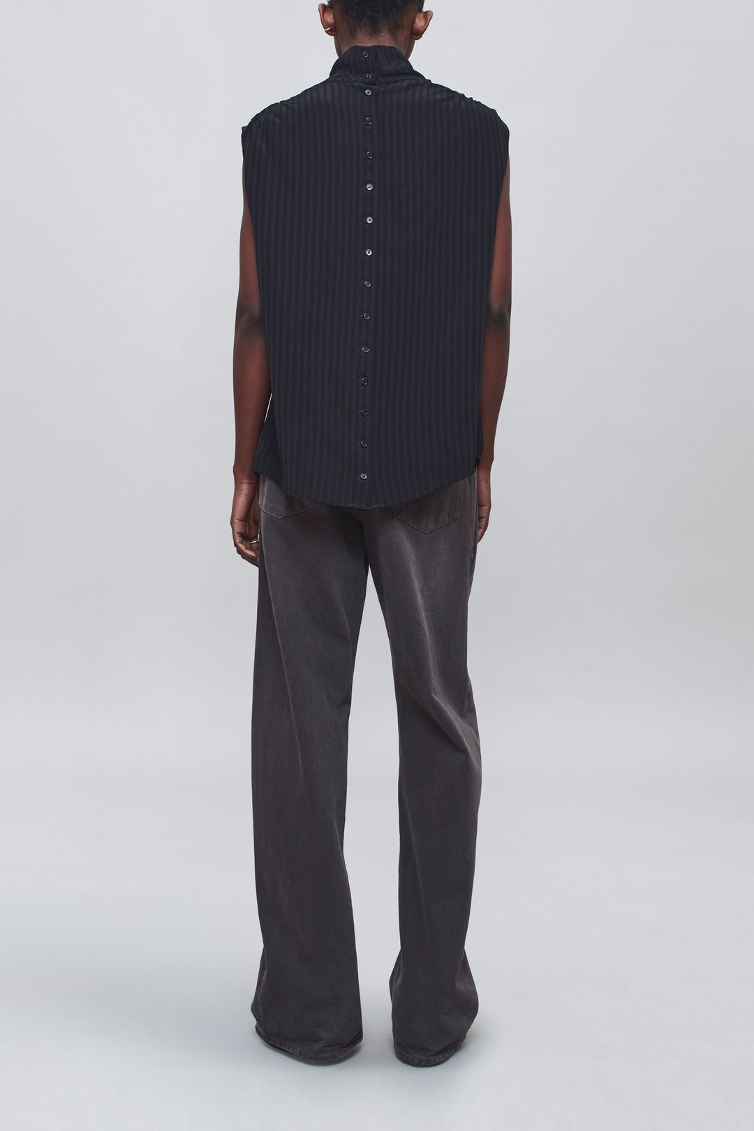 Penny Draped Top in Striped Viscose #4