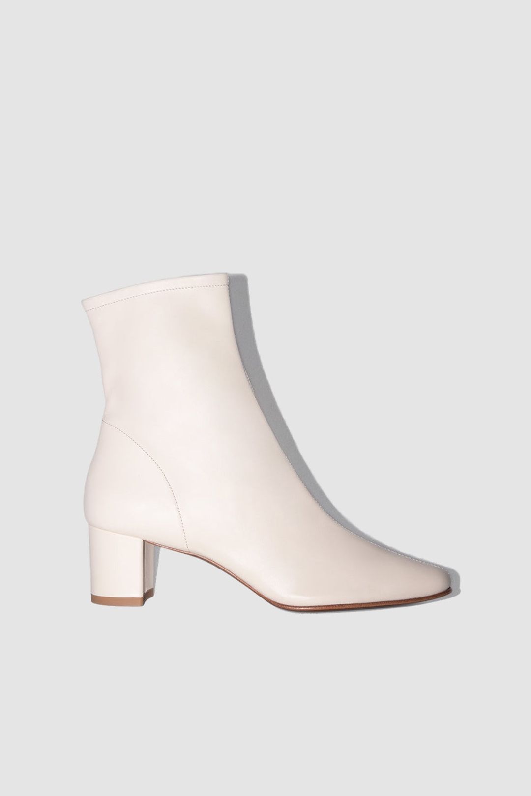 Sofia White Leather Ankle Boot