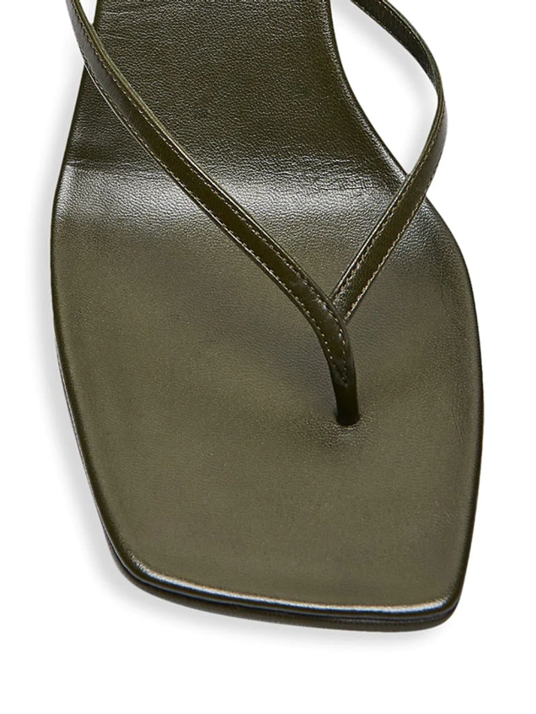 Constance Leather Thong Slingback Sandals In Olive #4