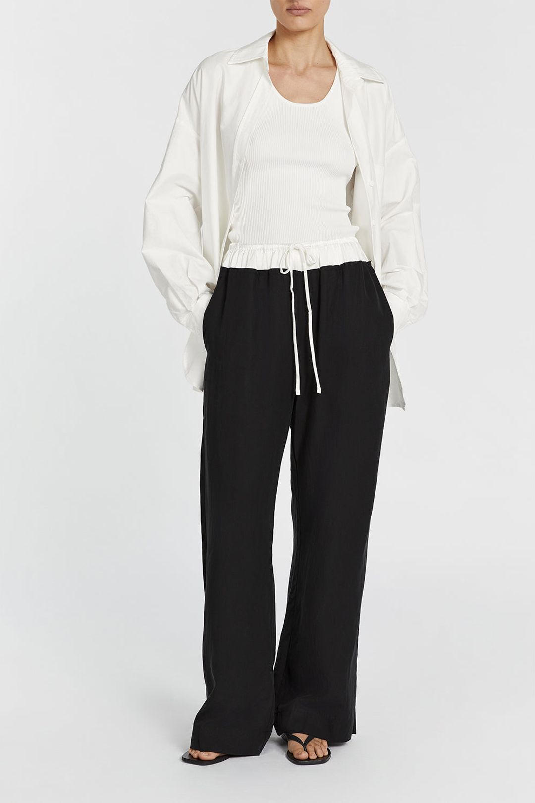 HARVEY BLACK SPLICED PANT #5