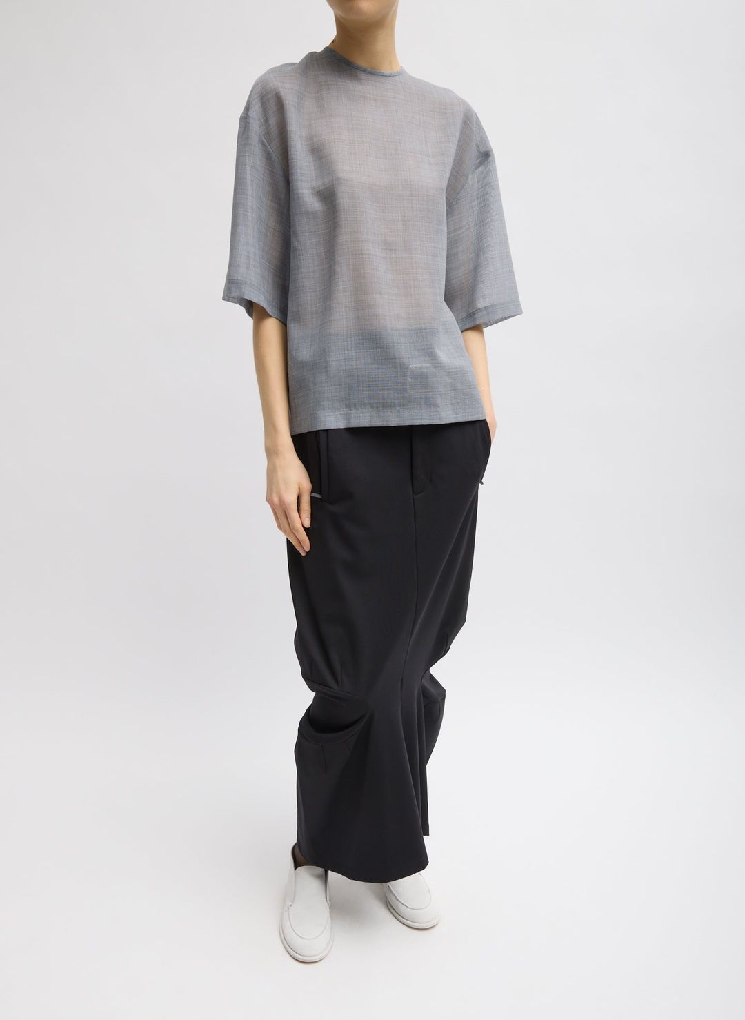 Sheer Wool Gauze Easy T-Shirt