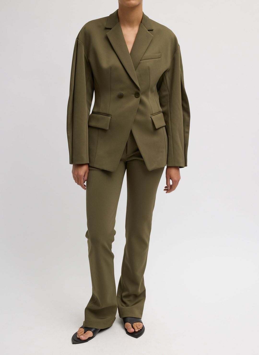 Spring Bonded Twill Elfie Trousers With Slits #5