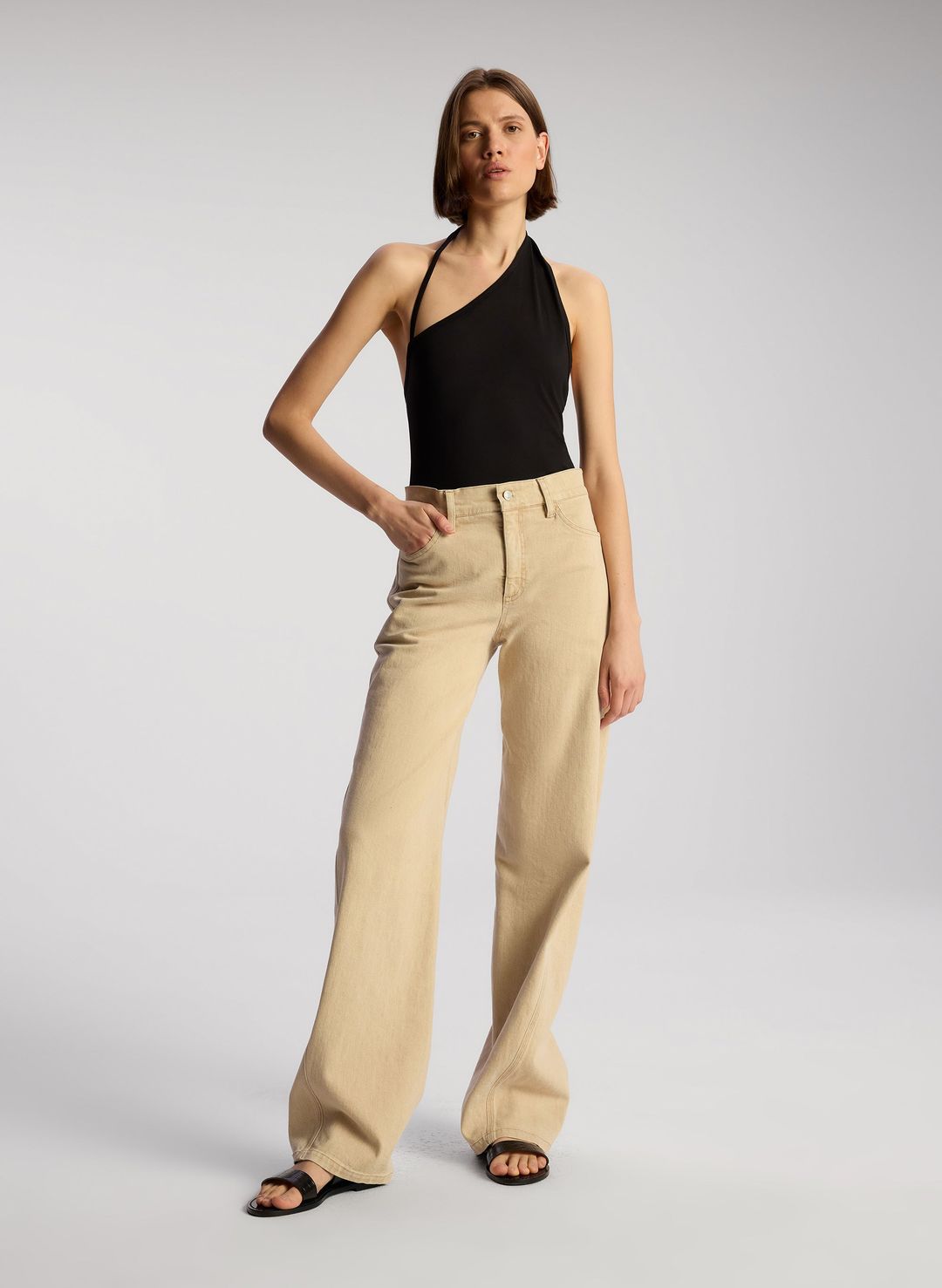 Krista Asymmetric Cotton Jersey Tank #3