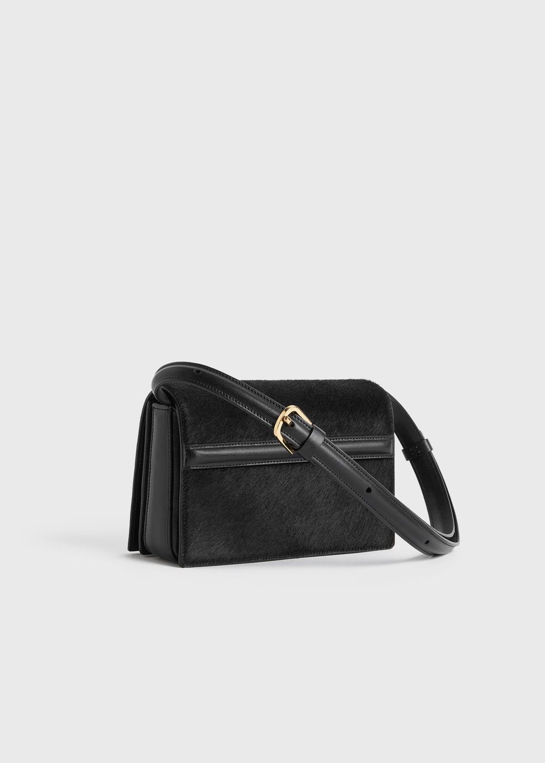 Mini T-flap pony hair bag black #5