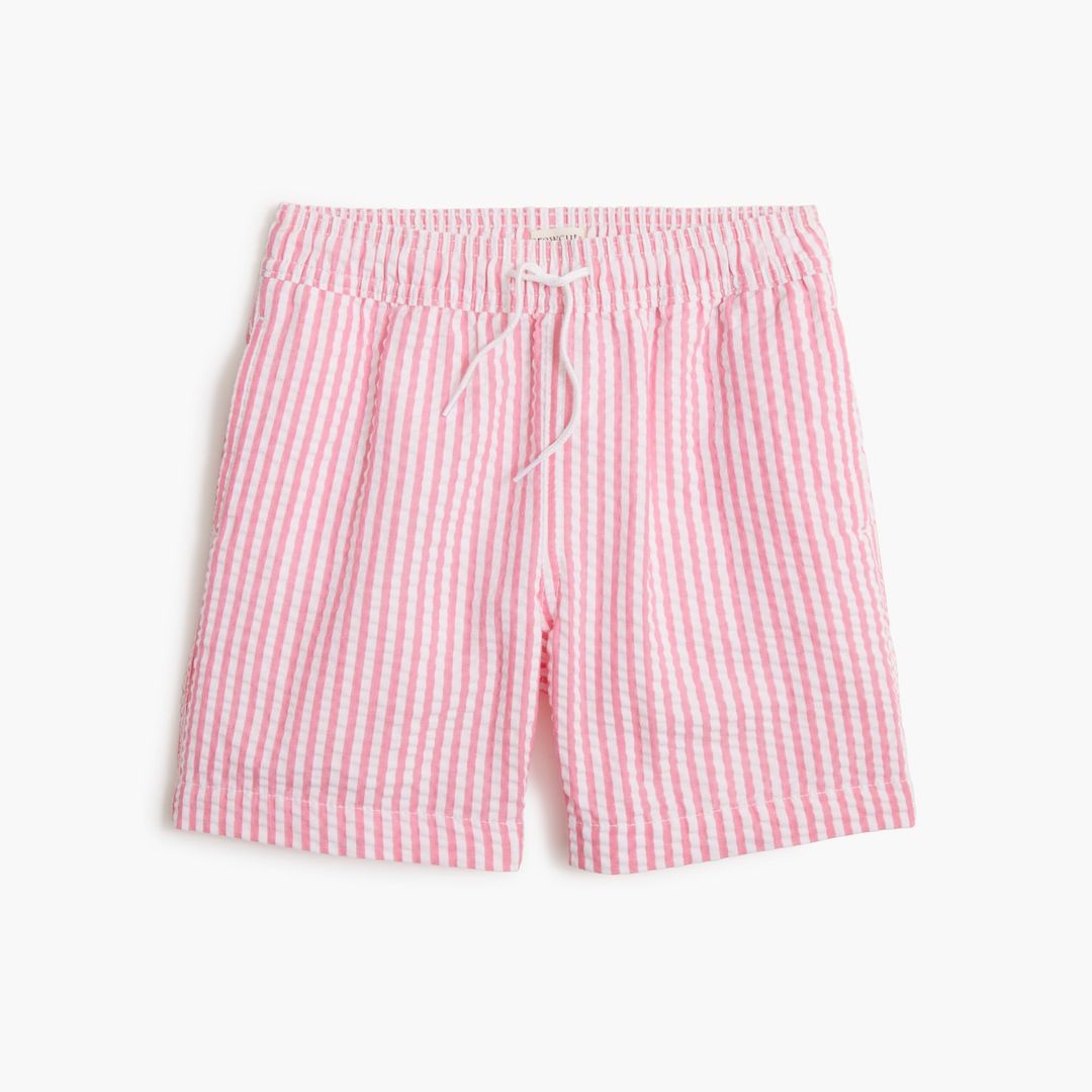 seersucker swim trunks