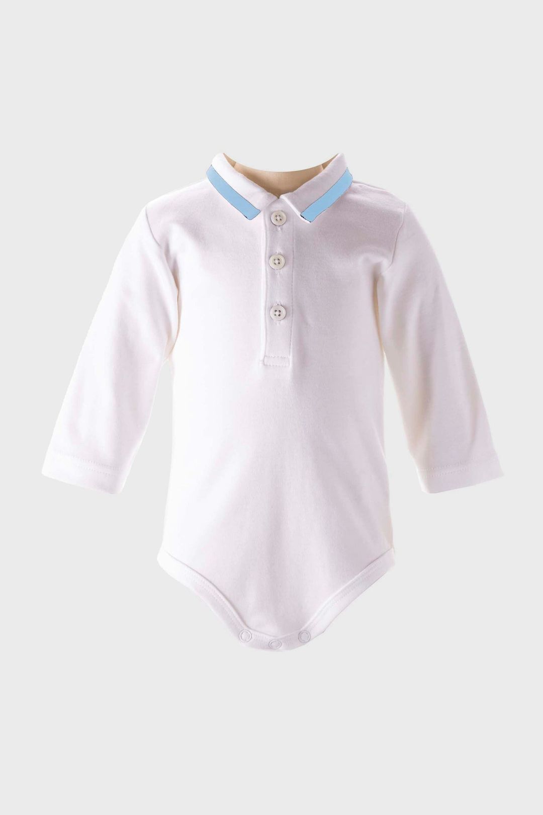 Light Blue Piped Bodysuit