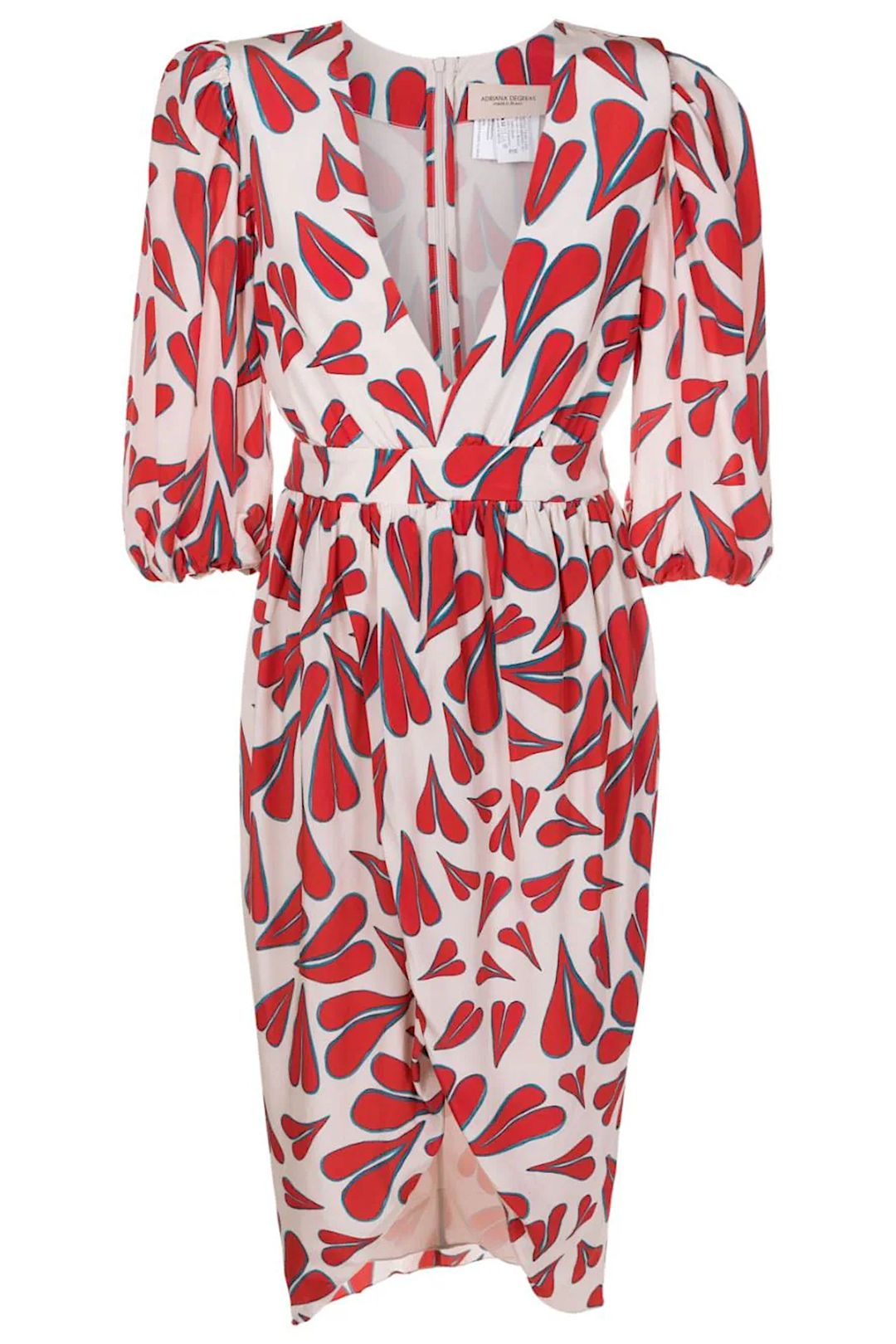 Hearts Puff-Sleeved Midi Dress #3