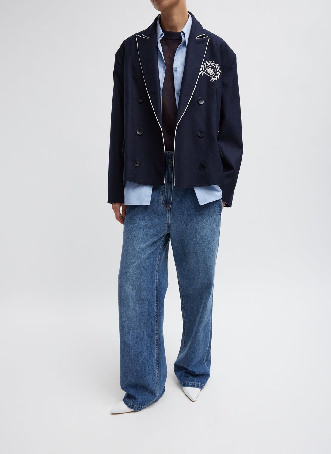 Superfine Wool Flannel Rene Blazer #6