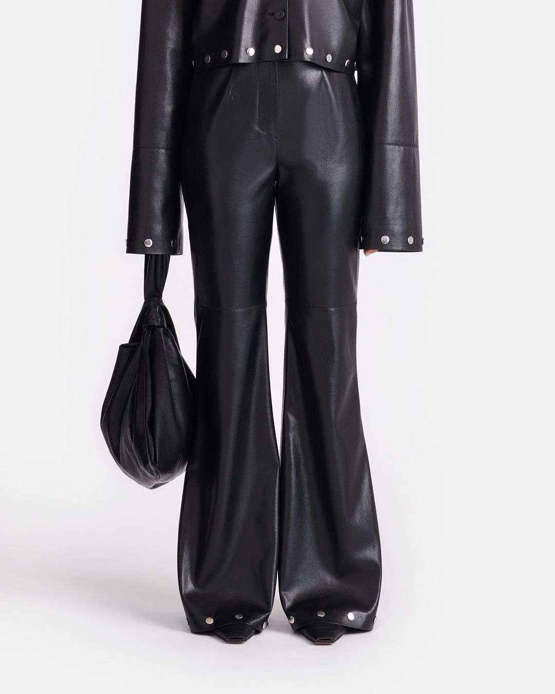 Maylee - Studded Okobor™ Alt-Leather Pants - Black #4