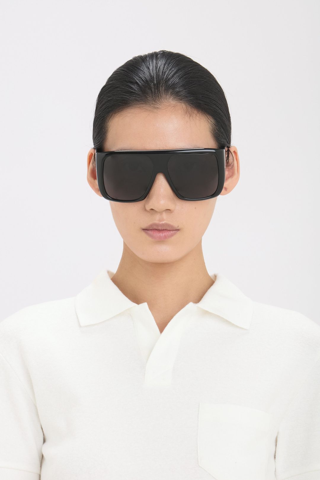 Oversized Soft Square Acetate Frame In Black #6