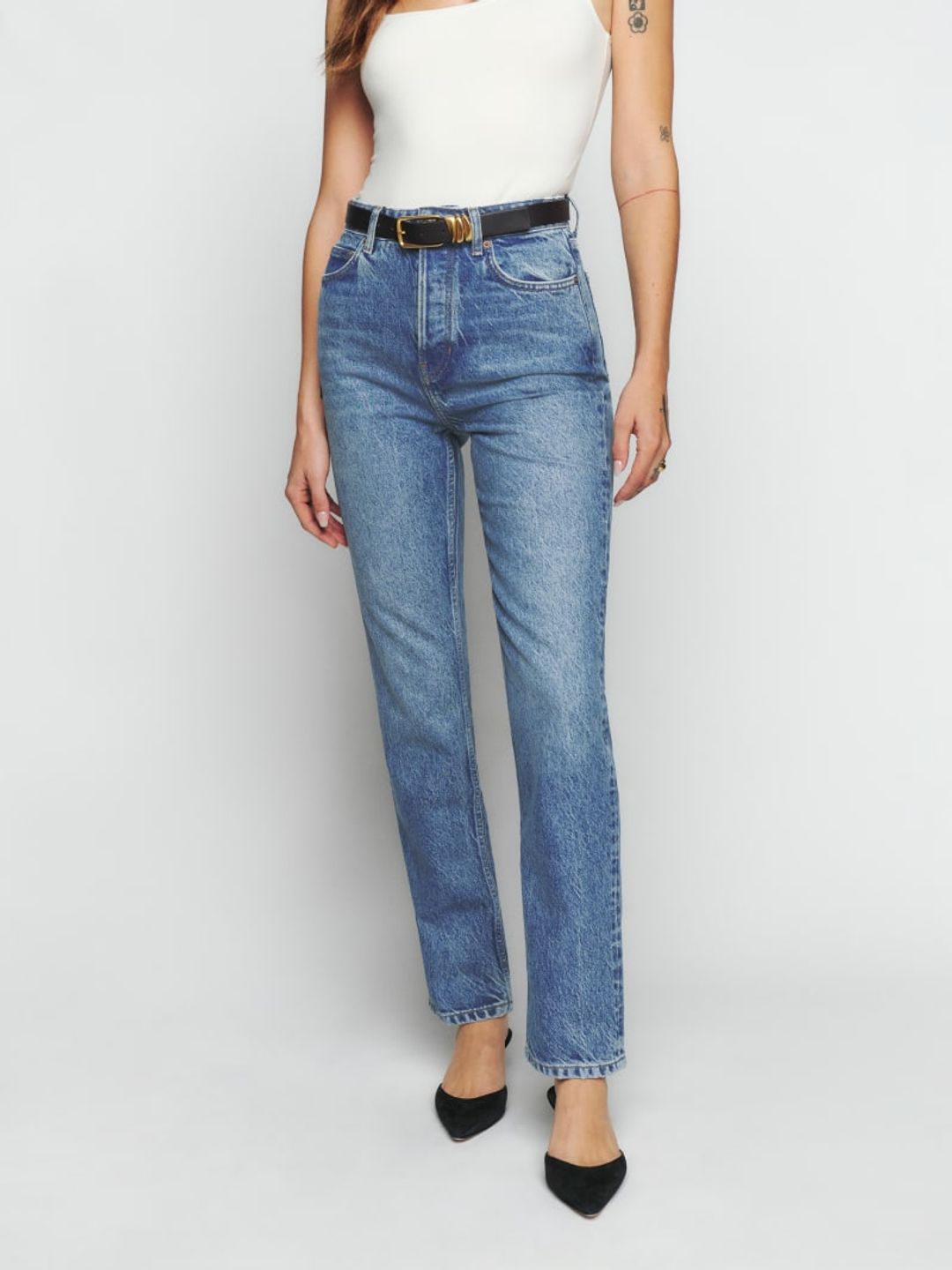 Cynthia High Rise Straight Jeans in Colorado